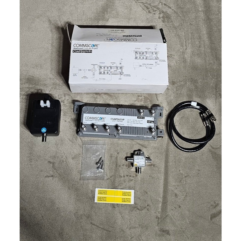 Commscope HomeConnect Subscriber Amplifier CSAPDU9VPI 9-Port VoIP 0dB Gain